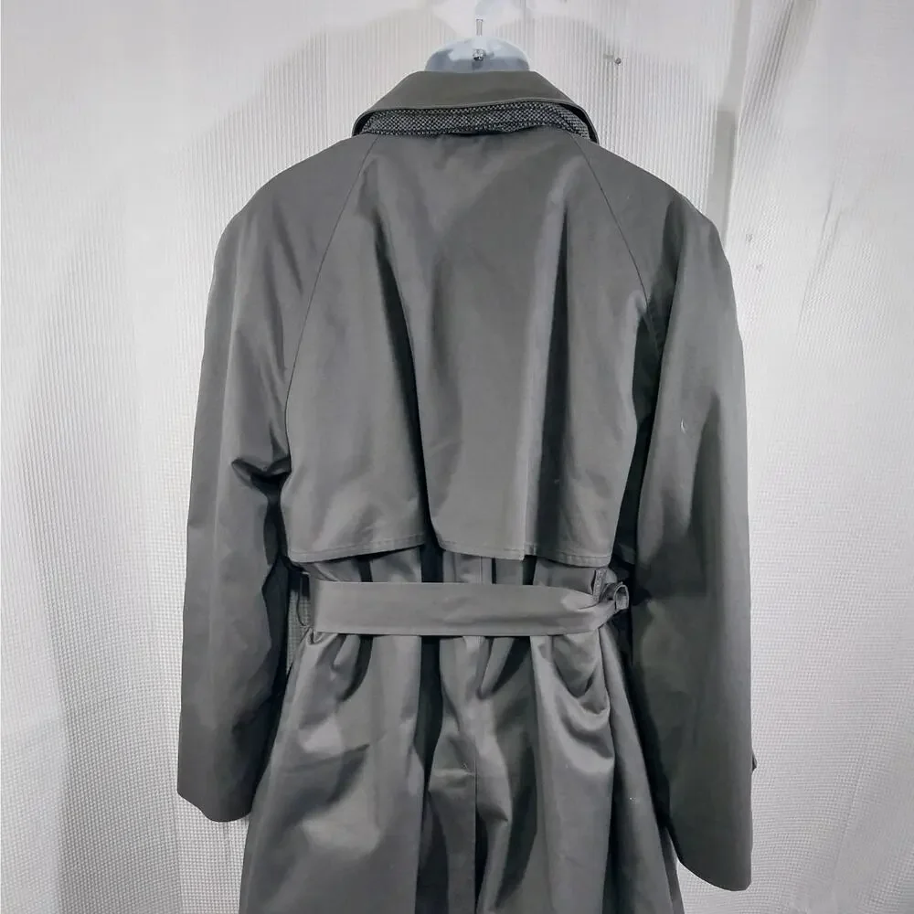 NWOT! LONDON FOG! DOVE GRAY FULL LENGTH THERMAL TRENCH COAT, BELTED! SZ 46R